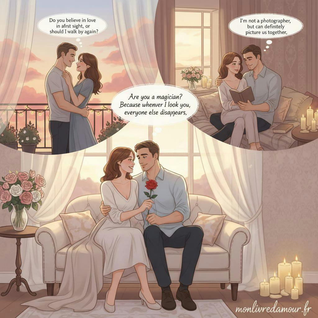 Beautiful illustration for pickup lines with rizz