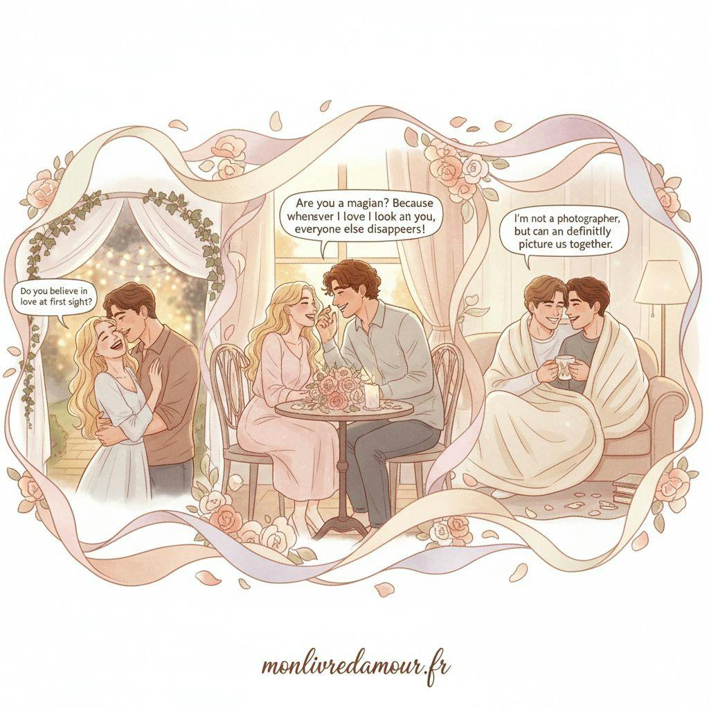 Beautiful illustration for best rizz pickup lines