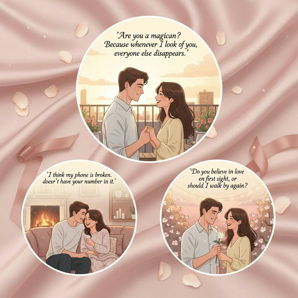 Beautiful illustration for good rizz pickup lines