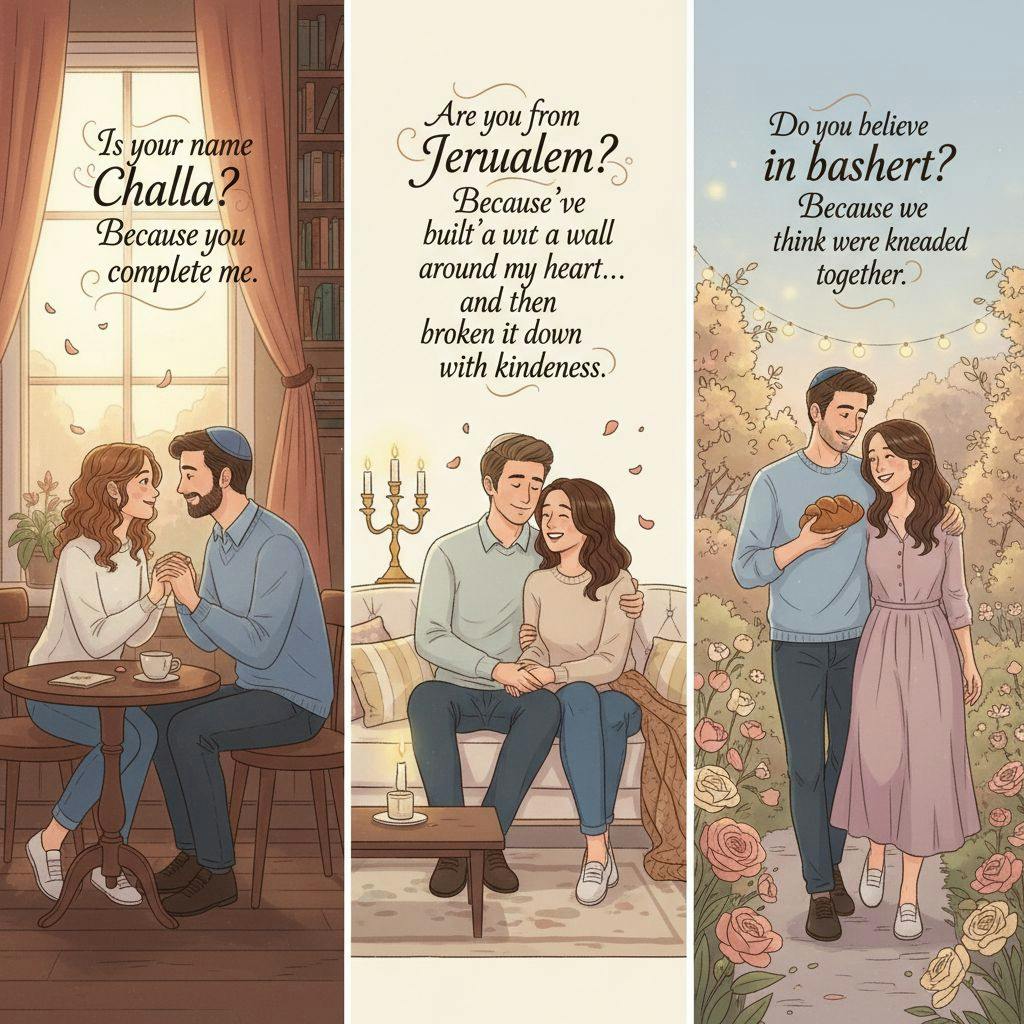 Beautiful illustration for jewish pickup lines
