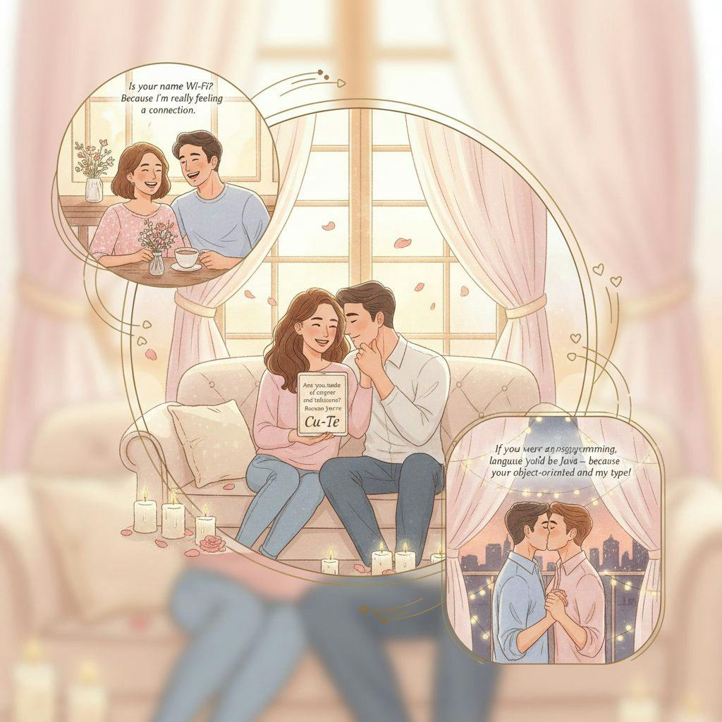 Beautiful illustration for ai pickup lines