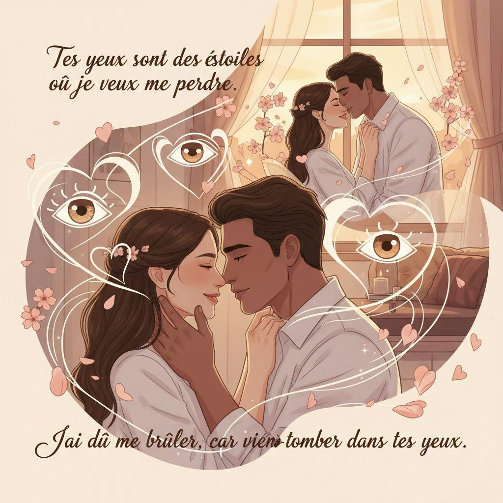 Beautiful illustration for pickup lines about eyes