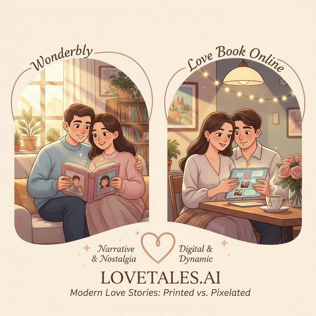 Beautiful illustration for Wonderbly vs Love Book Online
