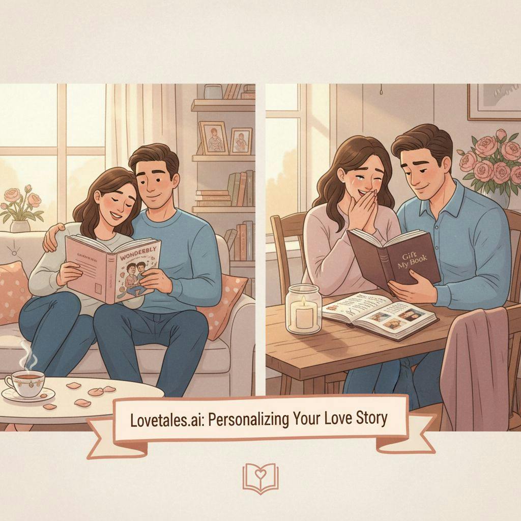 Beautiful illustration for Wonderbly vs Gift My Book