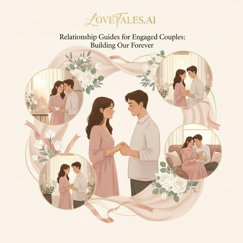 Beautiful illustration for relationship guides for engaged couples