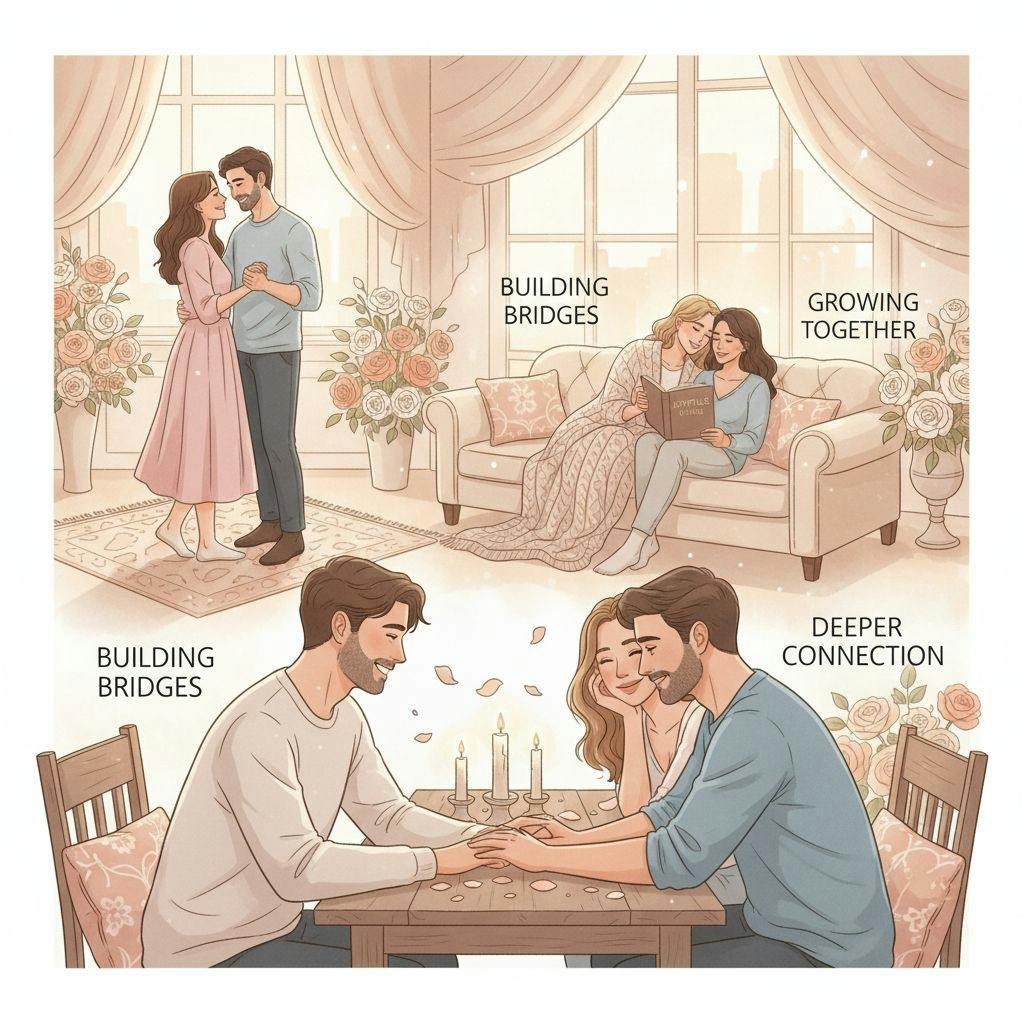 Beautiful illustration for relationship guides for dating couples