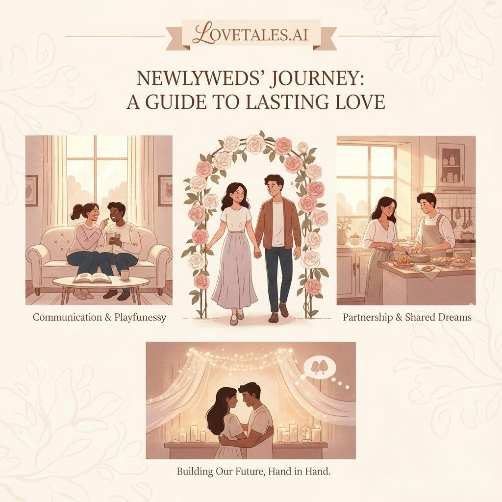 Beautiful illustration for relationship guides for newlyweds
