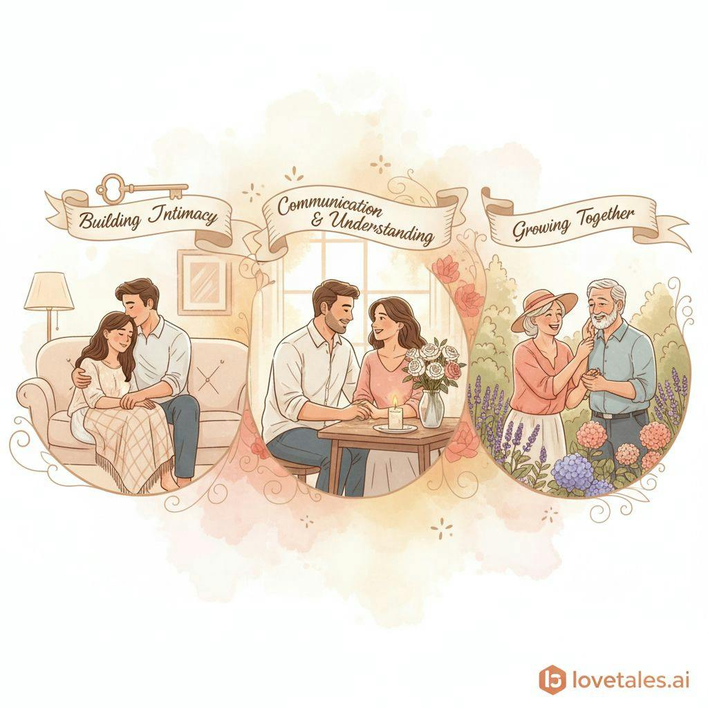 Beautiful illustration for relationship guides for married couples