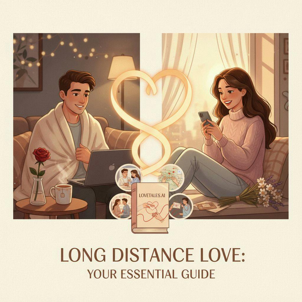 Beautiful illustration for relationship guides for long distance couples