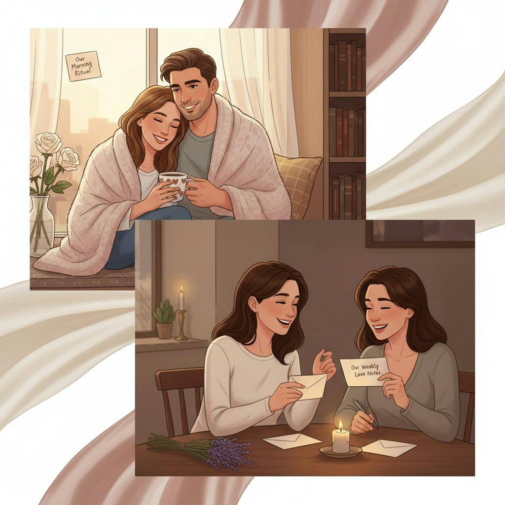 Beautiful illustration for cute traditions for married couples