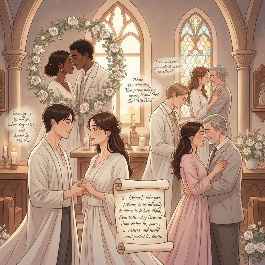 Beautiful illustration for wedding vows examples religious style