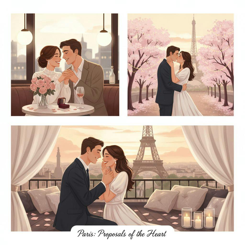 Beautiful illustration for best proposal ideas paris