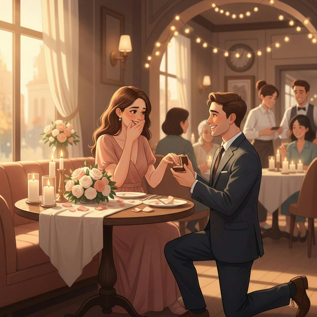 Beautiful illustration for best proposal ideas restaurant