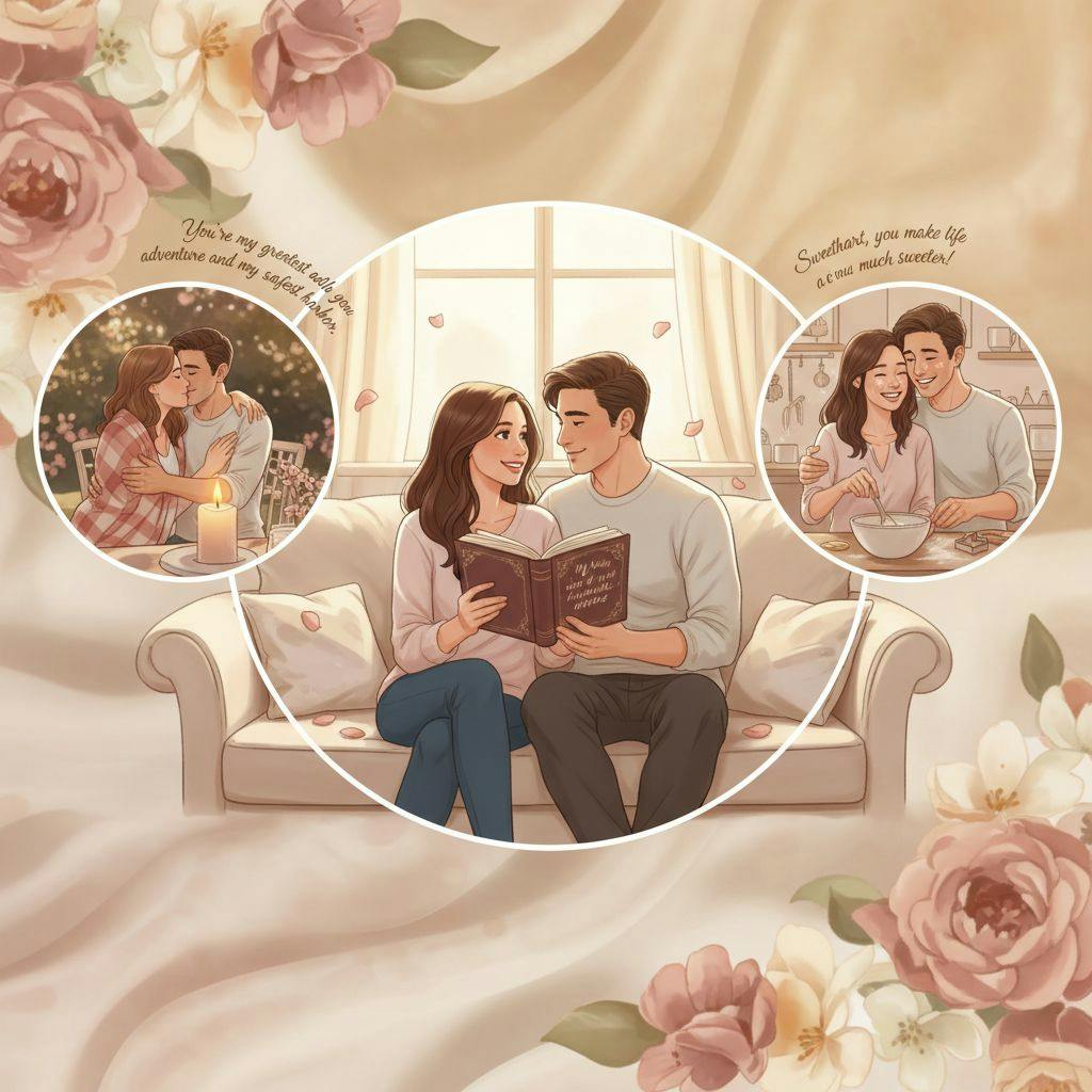 Beautiful illustration for love book message examples cute tone