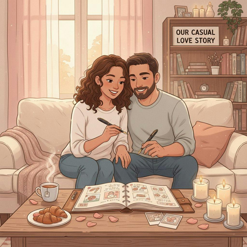 Beautiful illustration for how to write a love storybook casual style