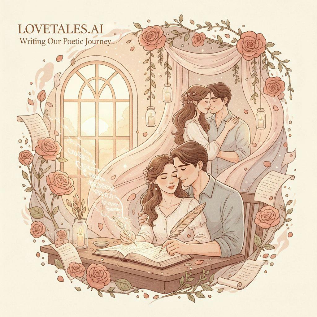 Beautiful illustration for how to write a love storybook poetic style