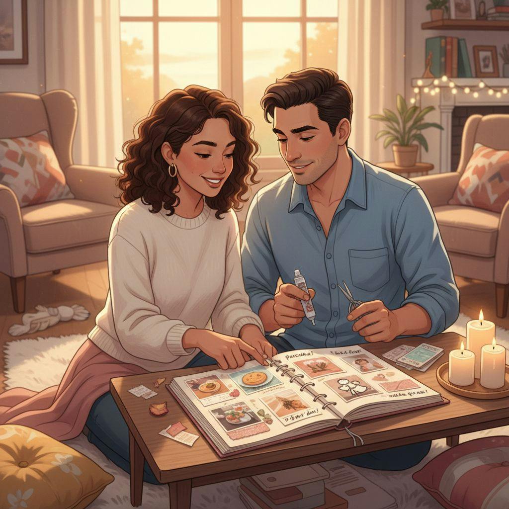 Beautiful illustration for diy romantic scrapbook ideas everyday love