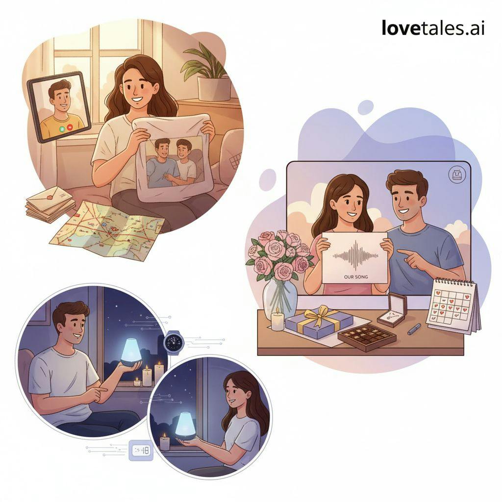 Beautiful illustration for best long distance relationship gifts