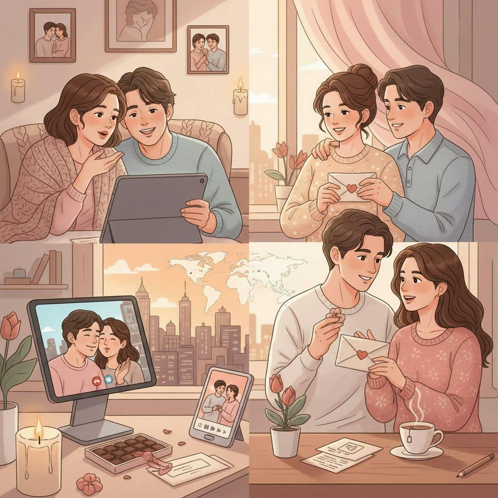 Beautiful illustration for long distance relationship ideas
