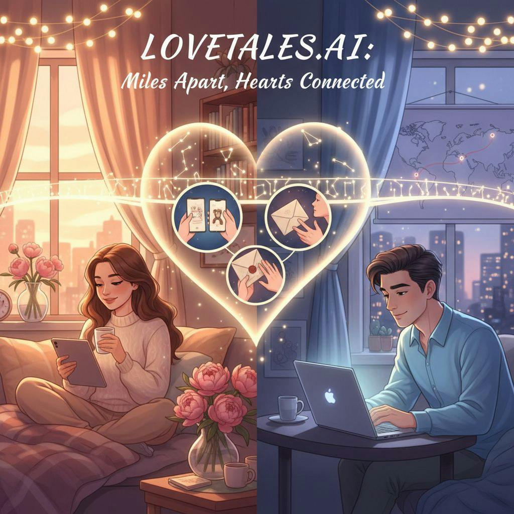 Beautiful illustration for long distance relationship images