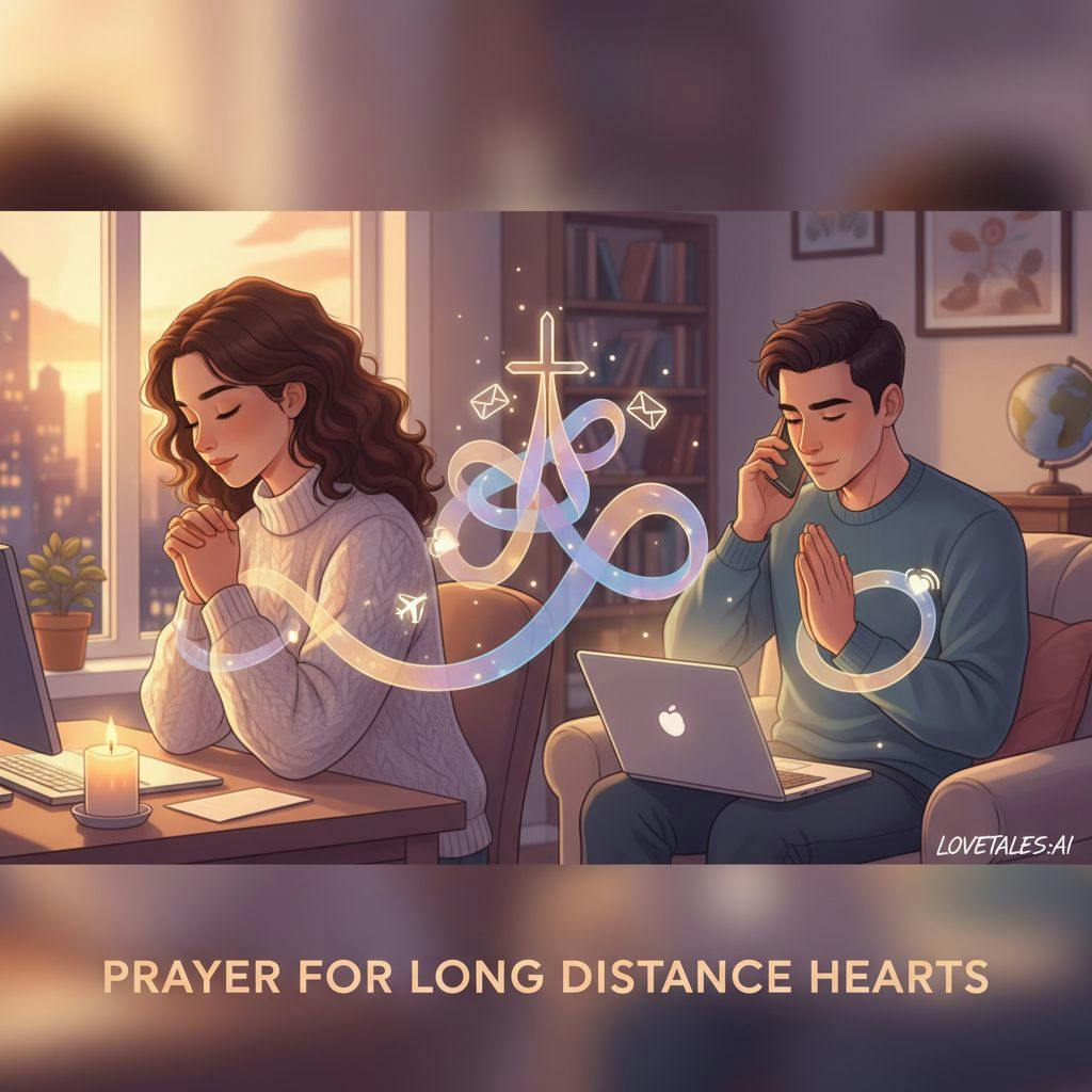 Beautiful illustration for prayer for long distance relationship