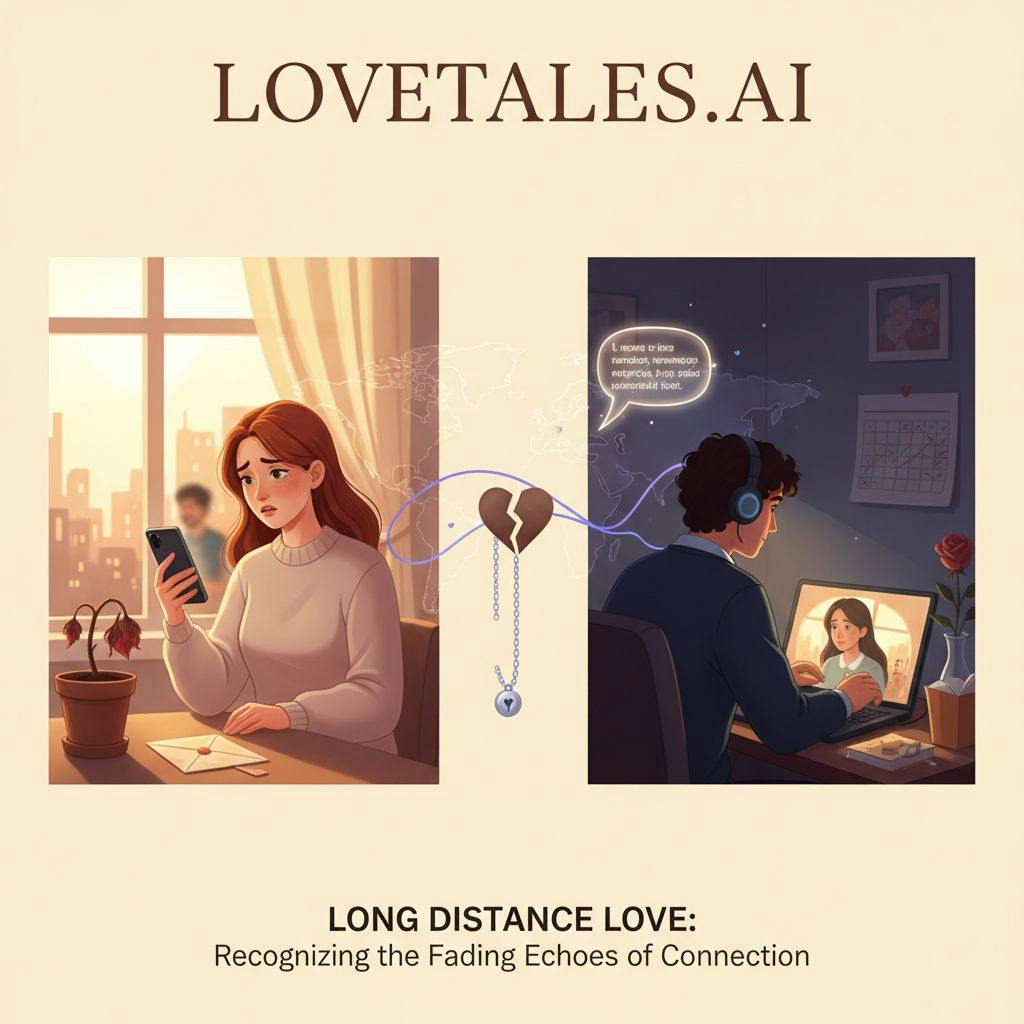 Beautiful illustration for signs of an unhealthy long distance relationship