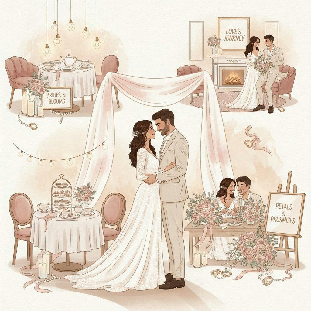 Beautiful illustration for bridal shower ideas