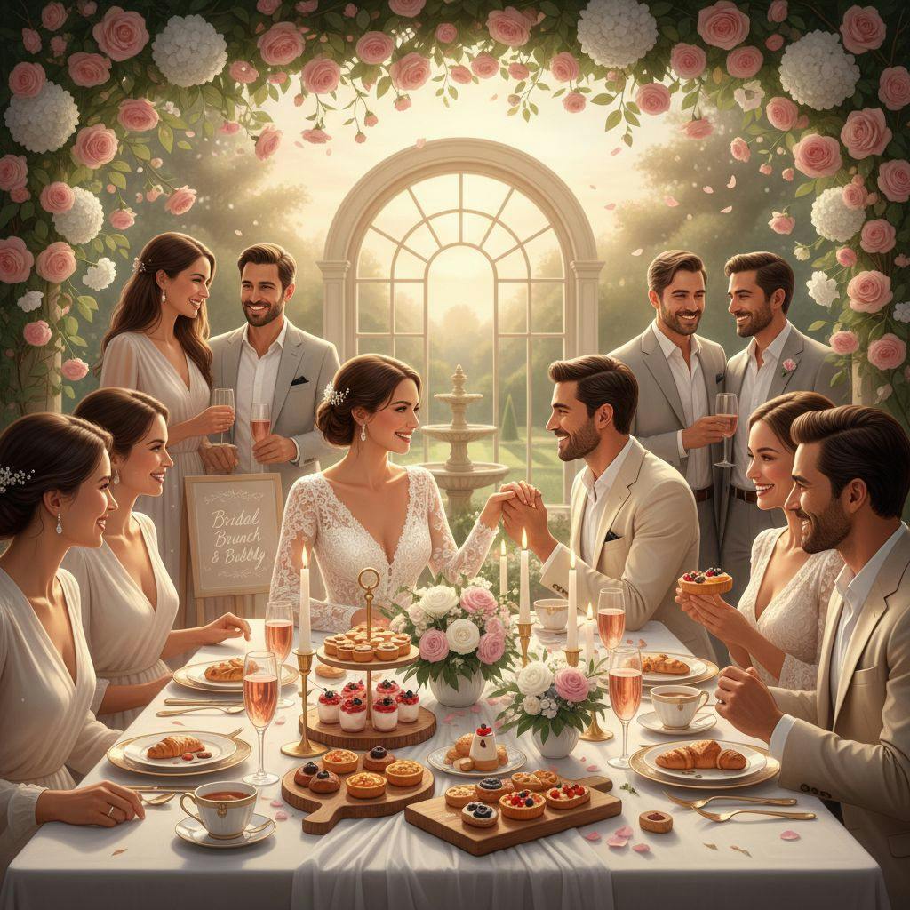 Beautiful illustration for bridal shower brunch ideas