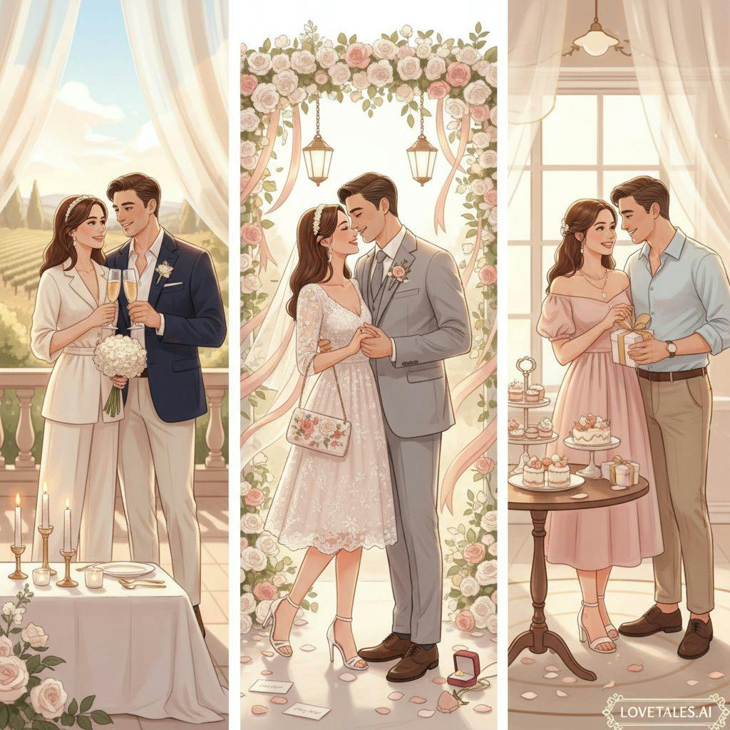 Beautiful illustration for bridal shower outfit ideas