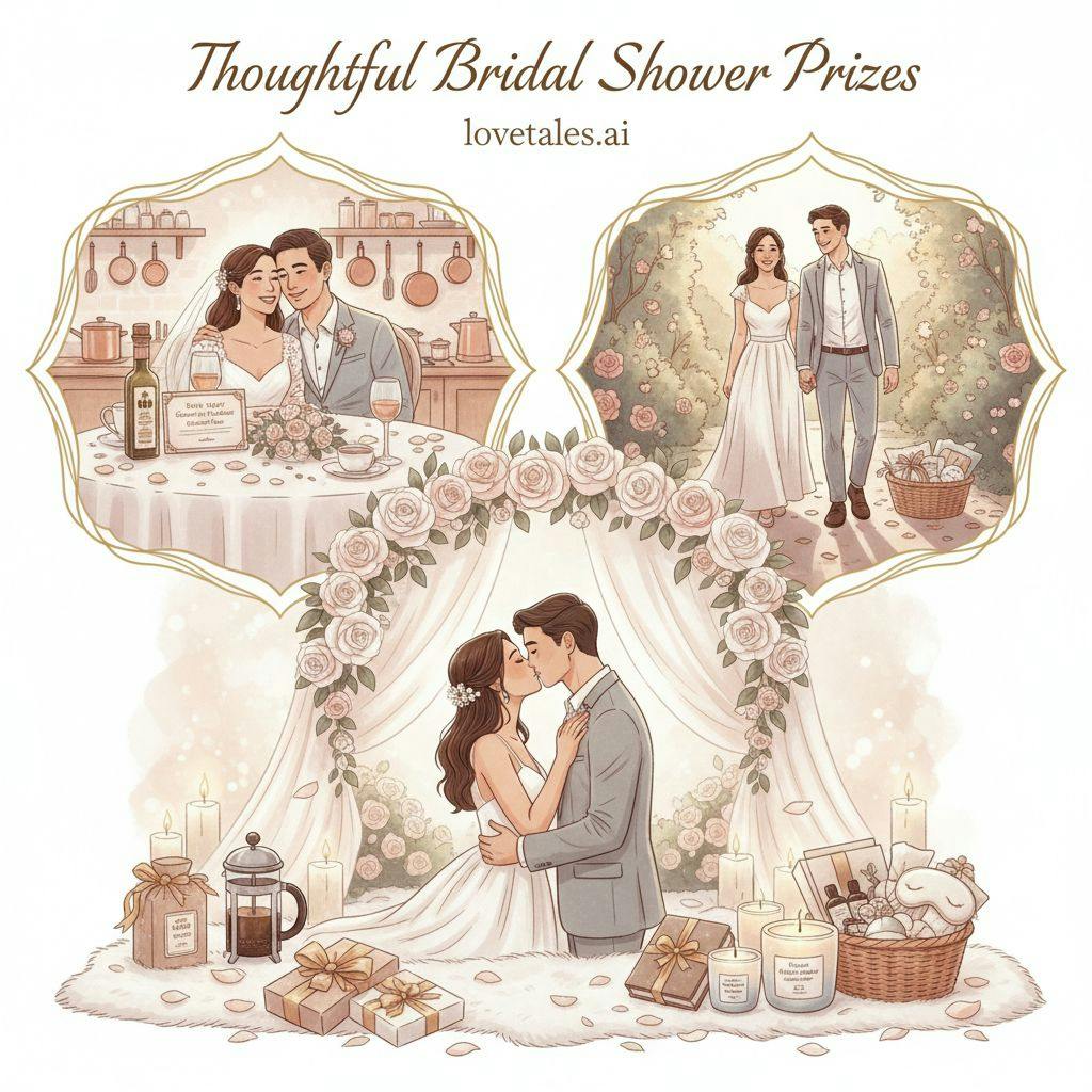 Beautiful illustration for bridal shower prize ideas