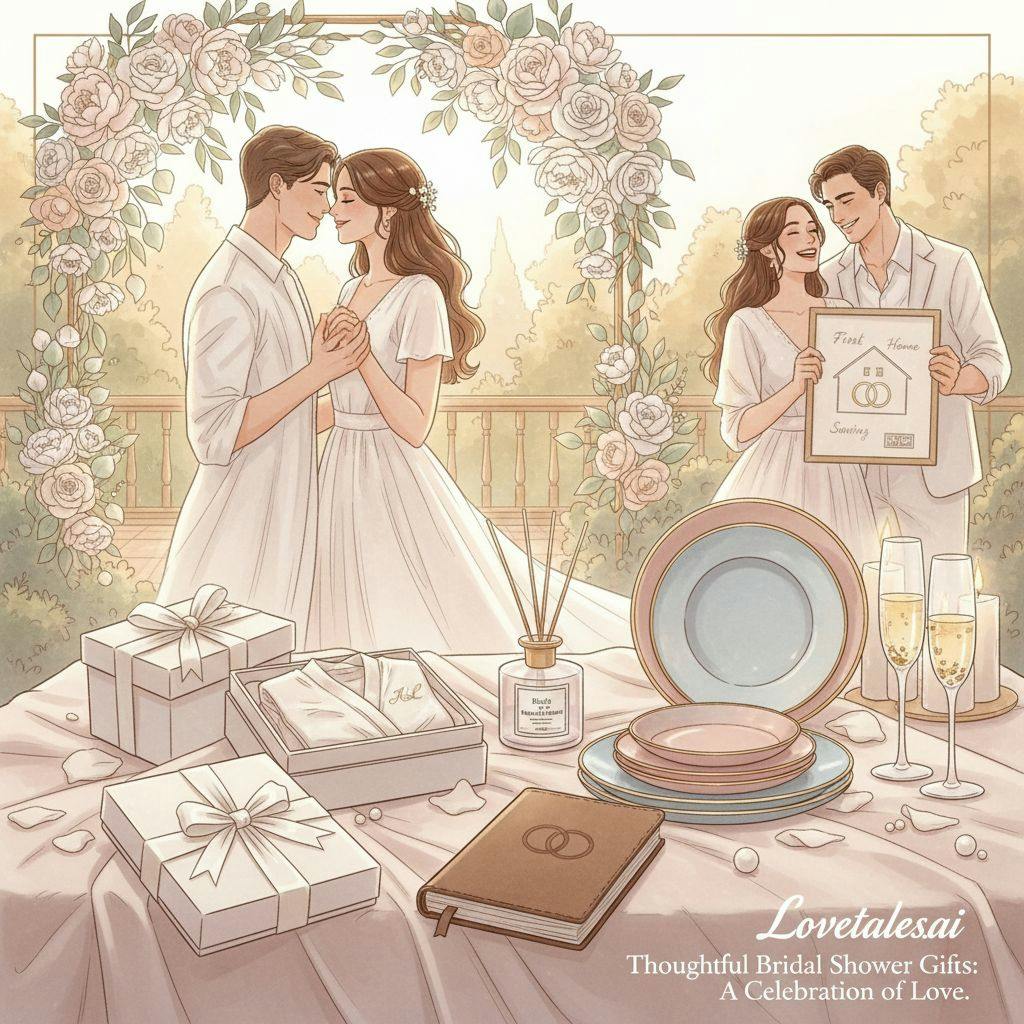 Beautiful illustration for gift ideas for bridal shower