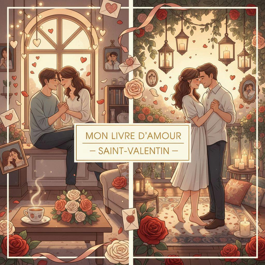 Belle illustration pour affiche saint valentin