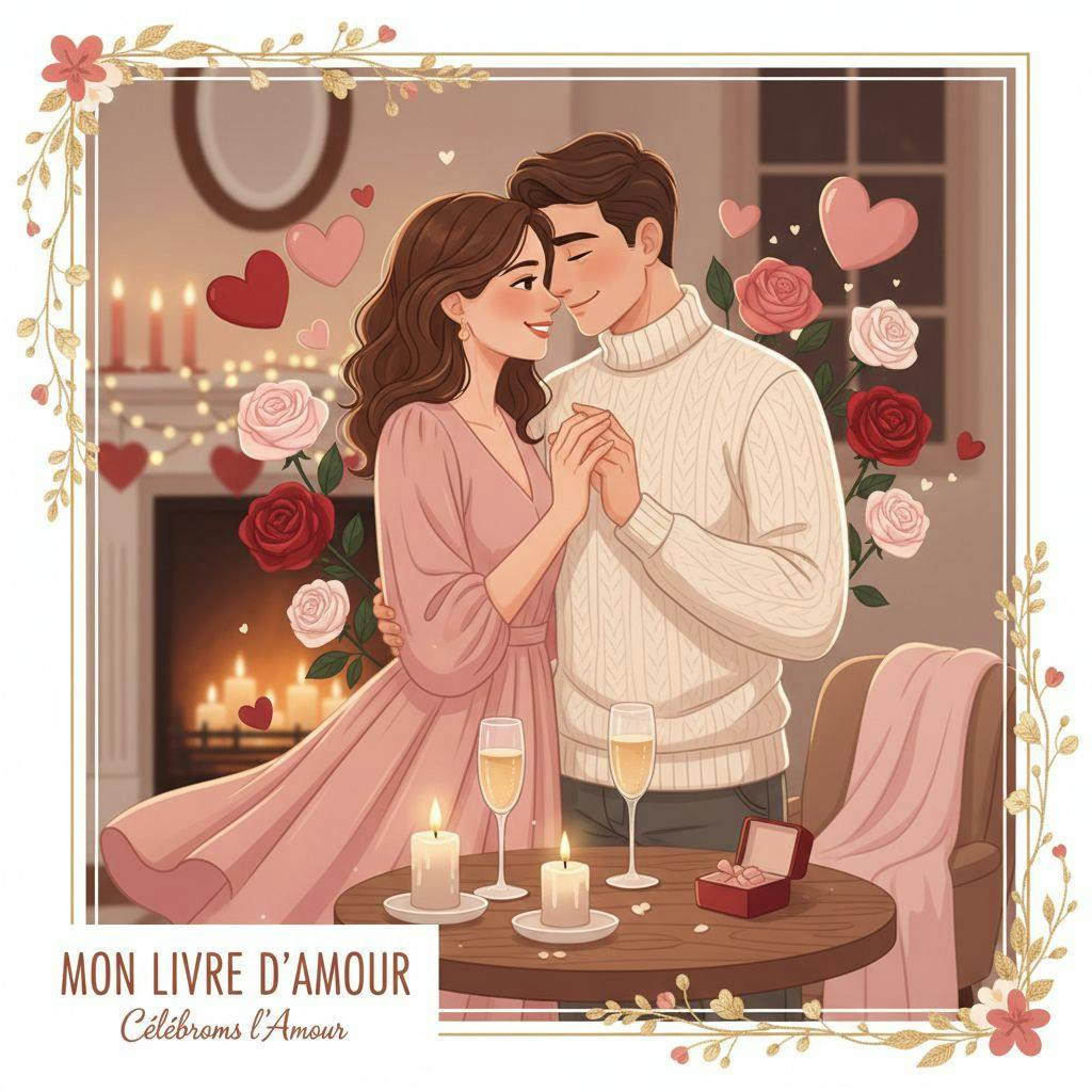 Belle illustration pour animation saint valentin
