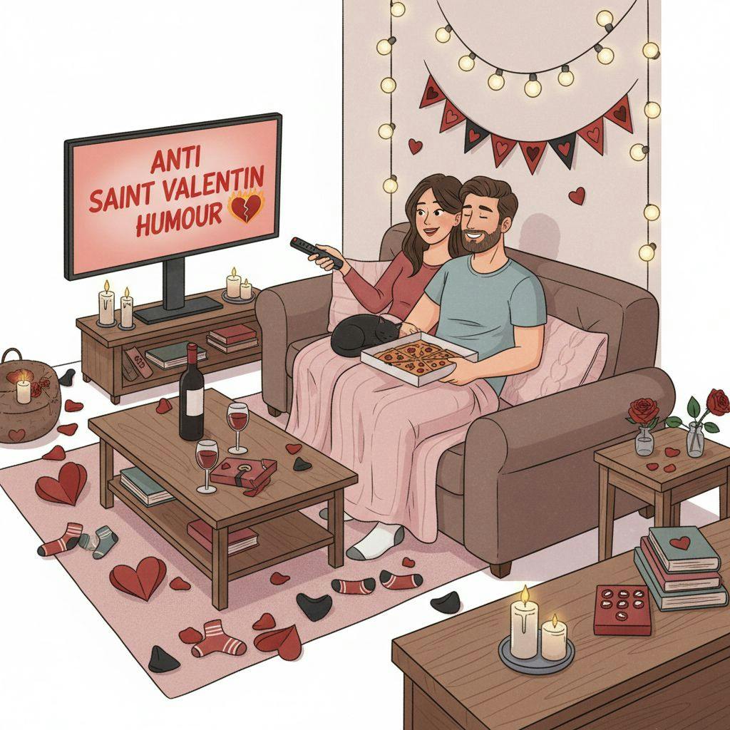Belle illustration pour anti saint valentin humour