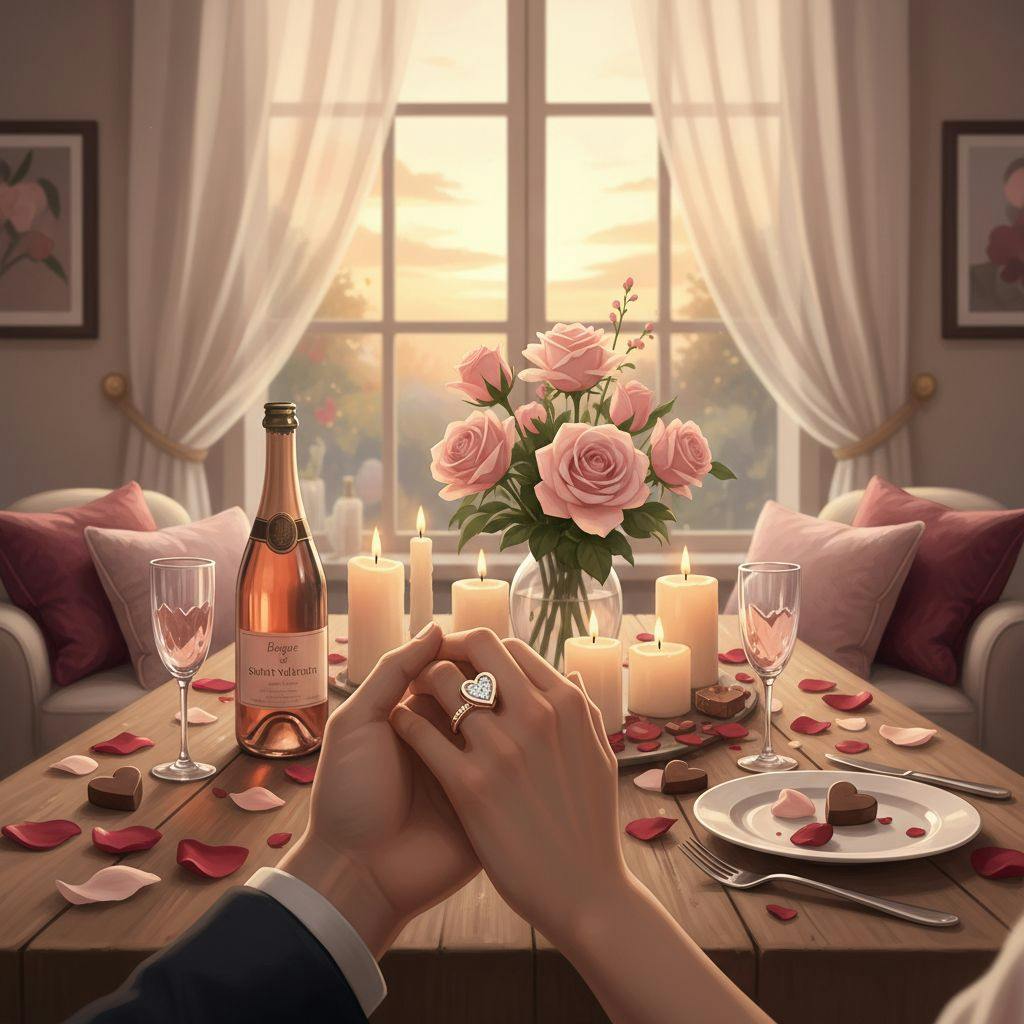 Belle illustration pour bague saint valentin