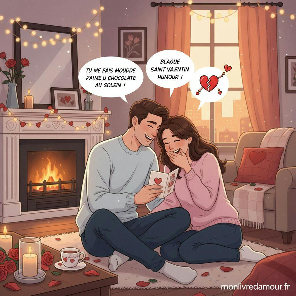 Belle illustration pour blague saint valentin humour