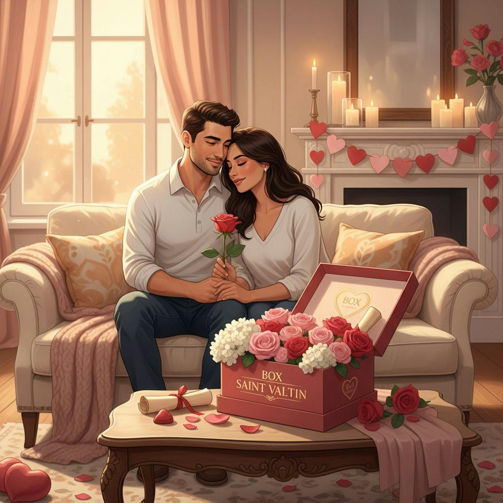Belle illustration pour box saint valentin