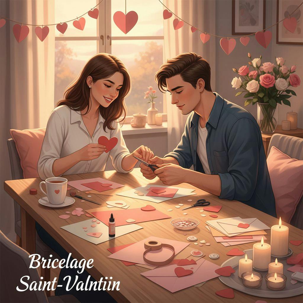 Belle illustration pour bricolage saint valentin