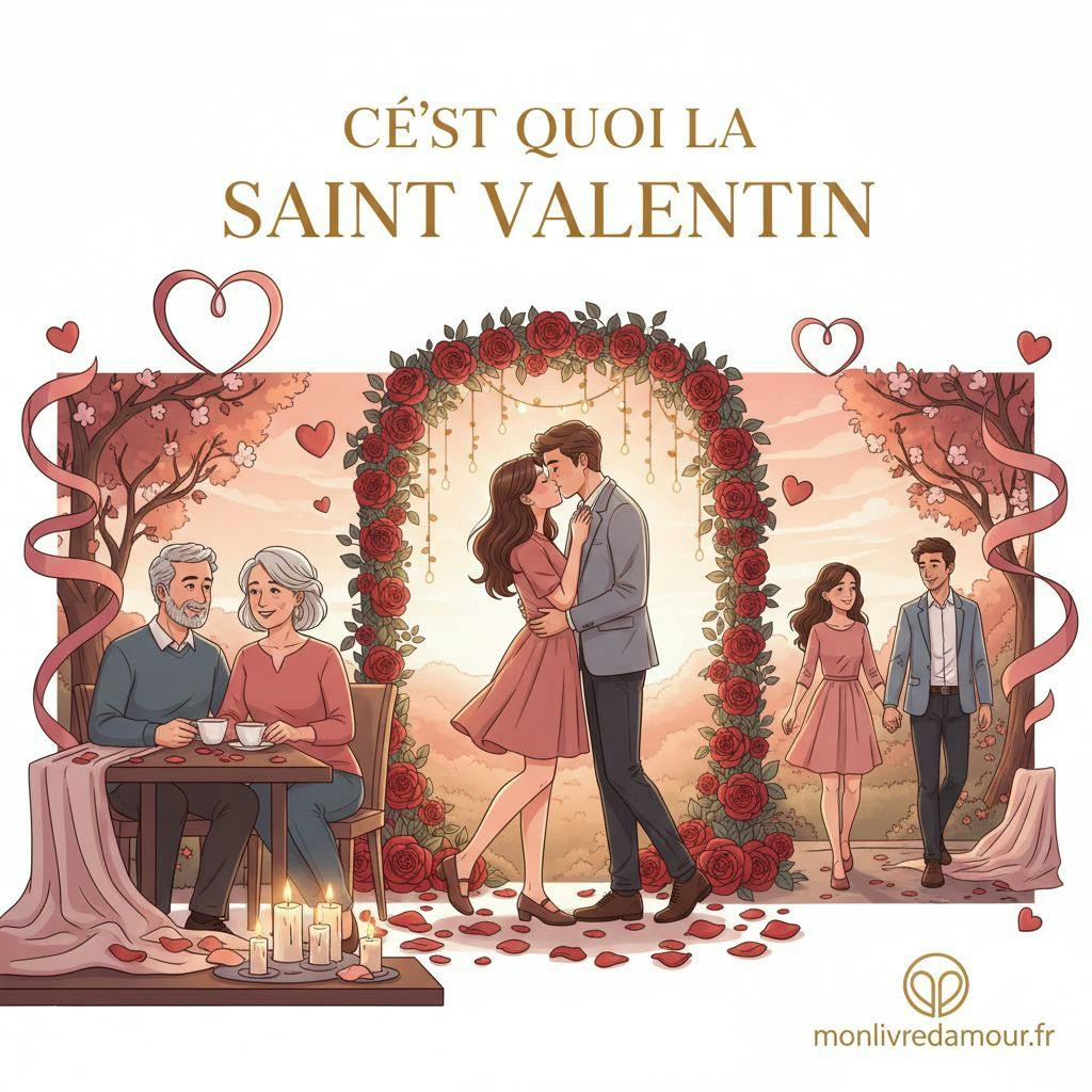Belle illustration pour c'est quoi la saint valentin
