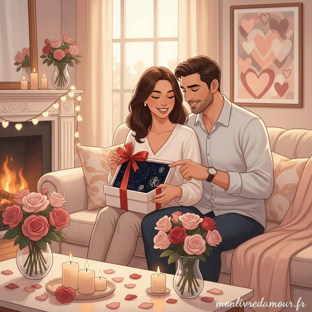 Belle illustration pour cadeau original saint valentin femme