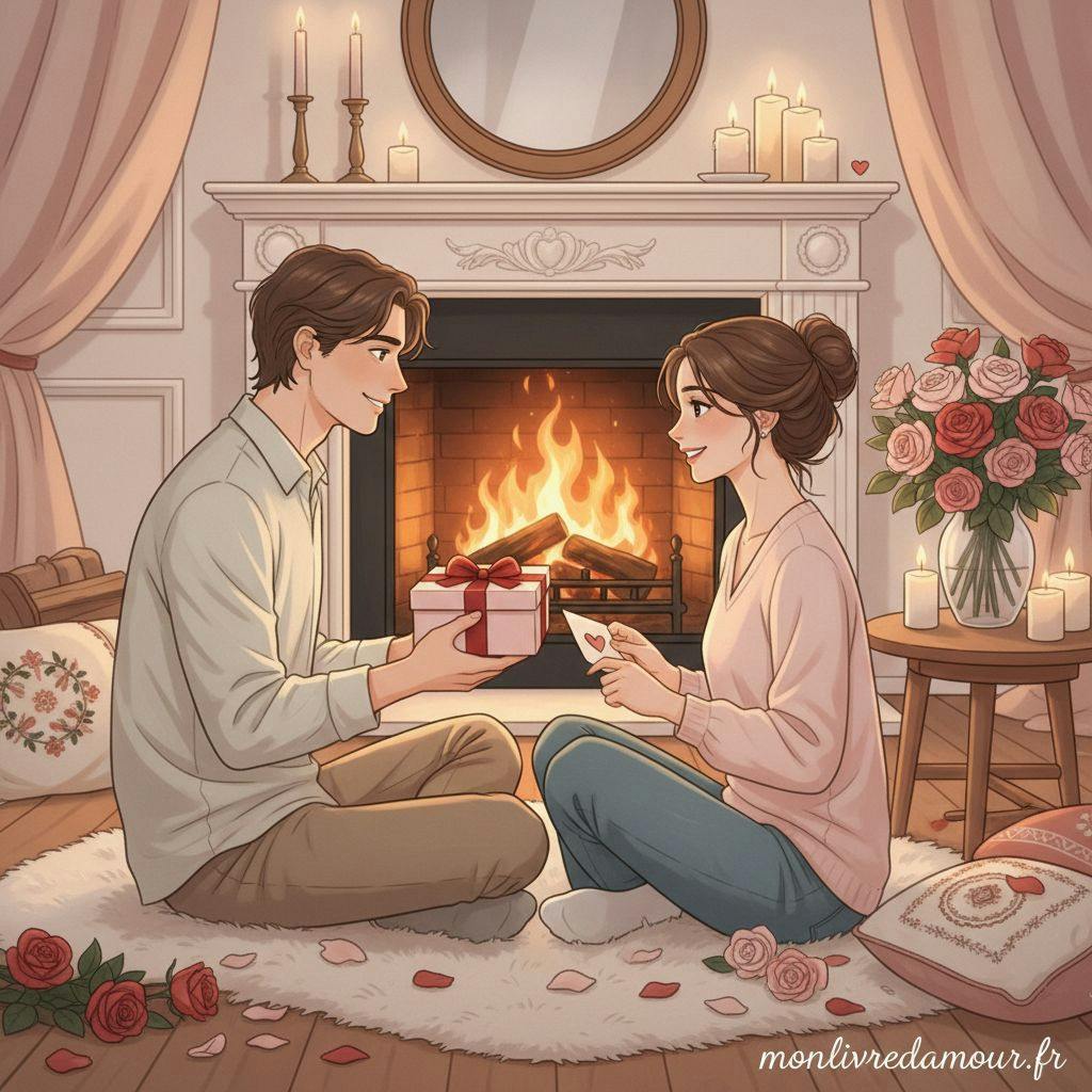 Belle illustration pour cadeau saint valentin femme