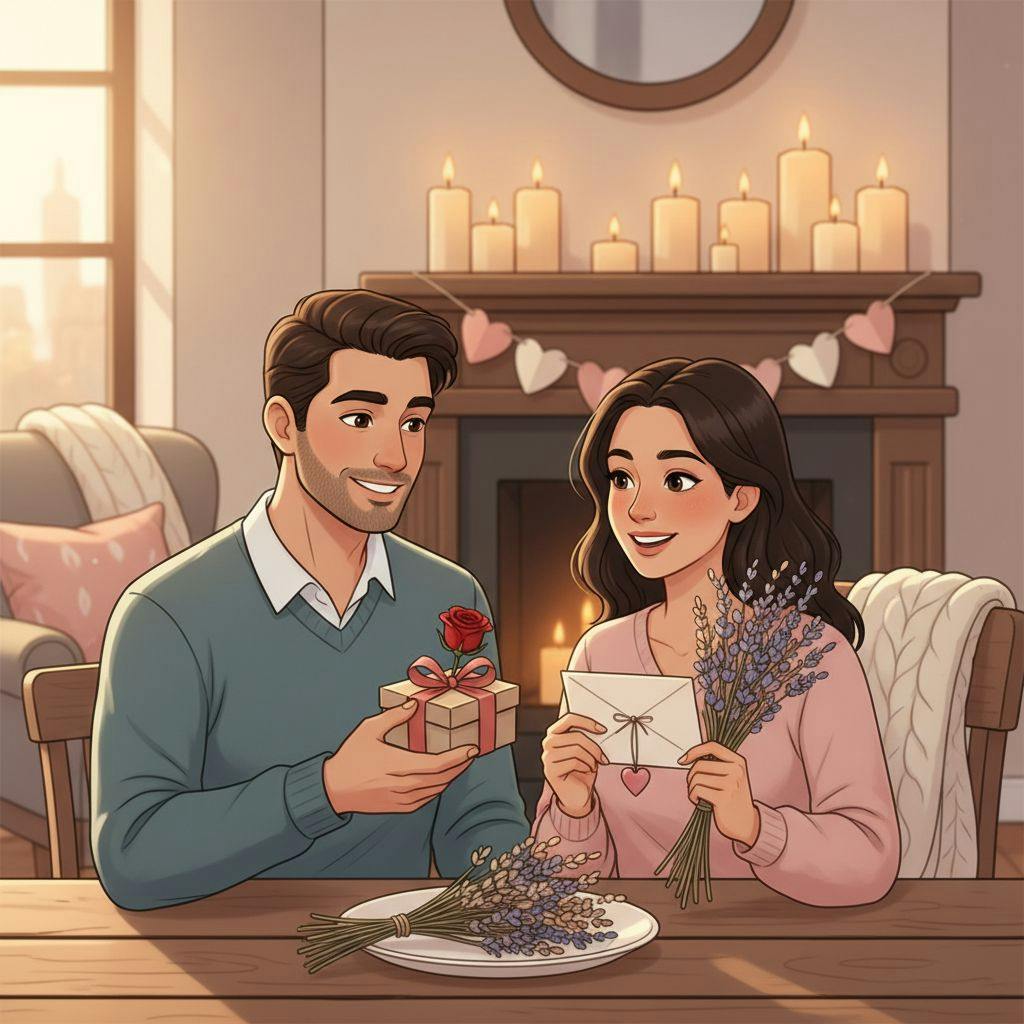 Belle illustration pour cadeau saint valentin pas cher