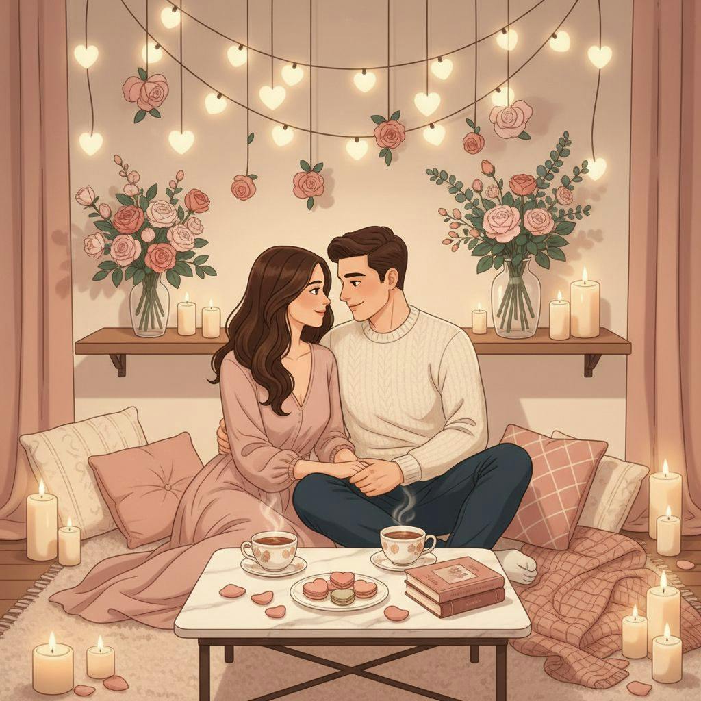 Belle illustration pour idée déco saint valentin