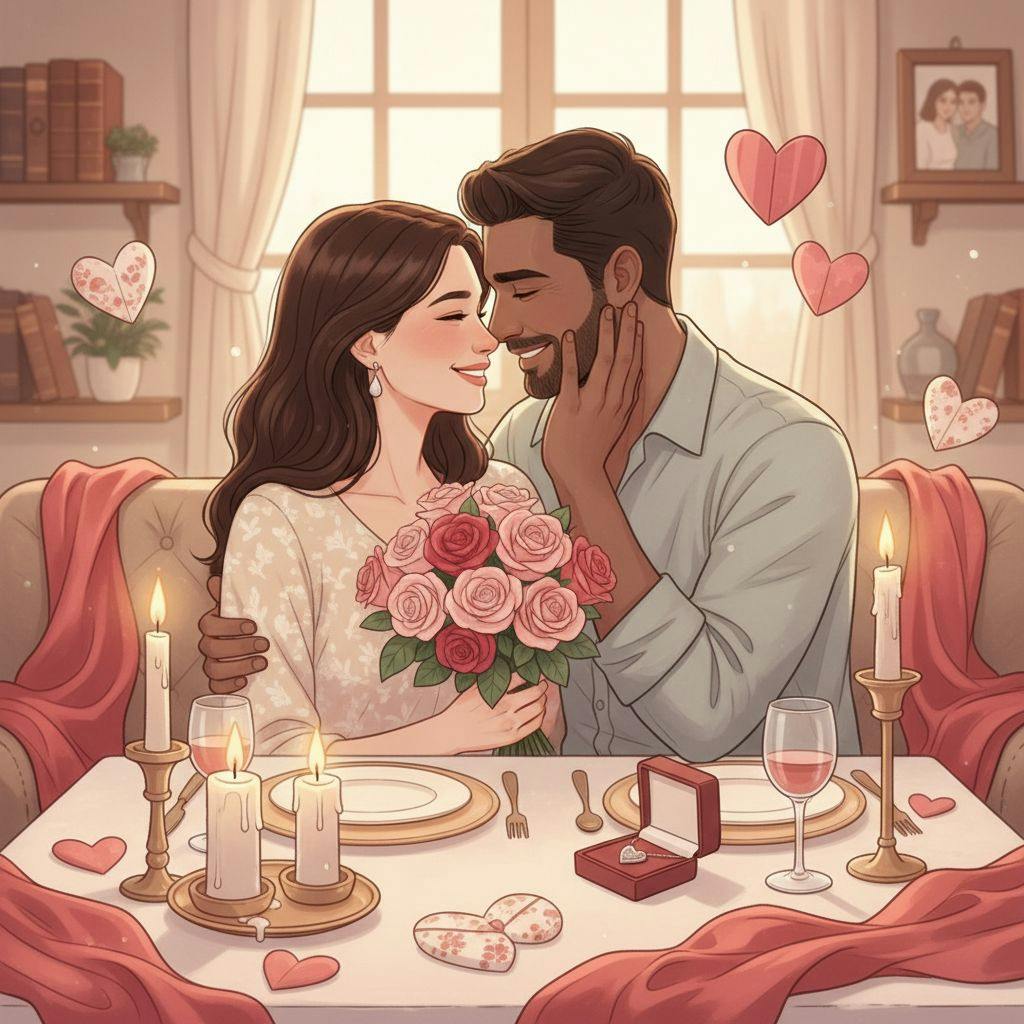 Belle illustration pour idée saint valentin