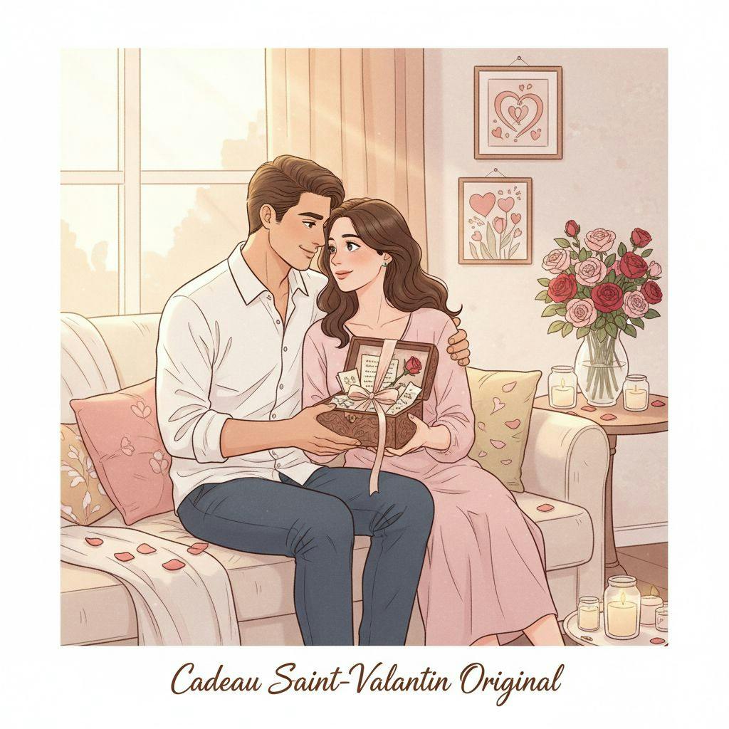 Belle illustration pour cadeau saint-valentin original