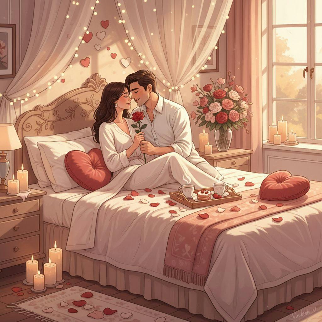 Belle illustration pour chambre saint valentin