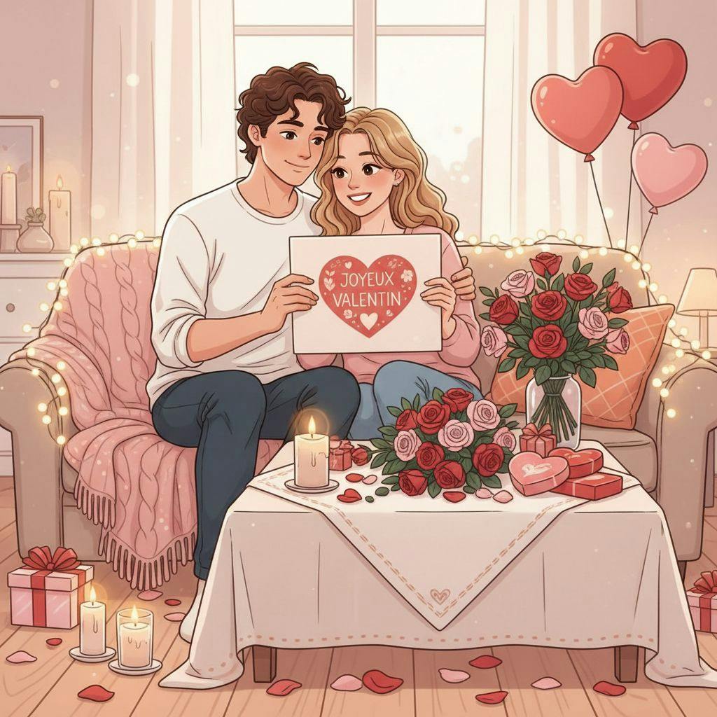 Belle illustration pour coeur saint valentin dessin