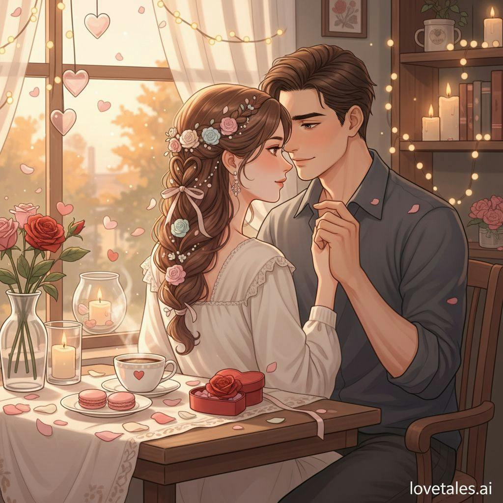 Belle illustration pour coiffure saint valentin