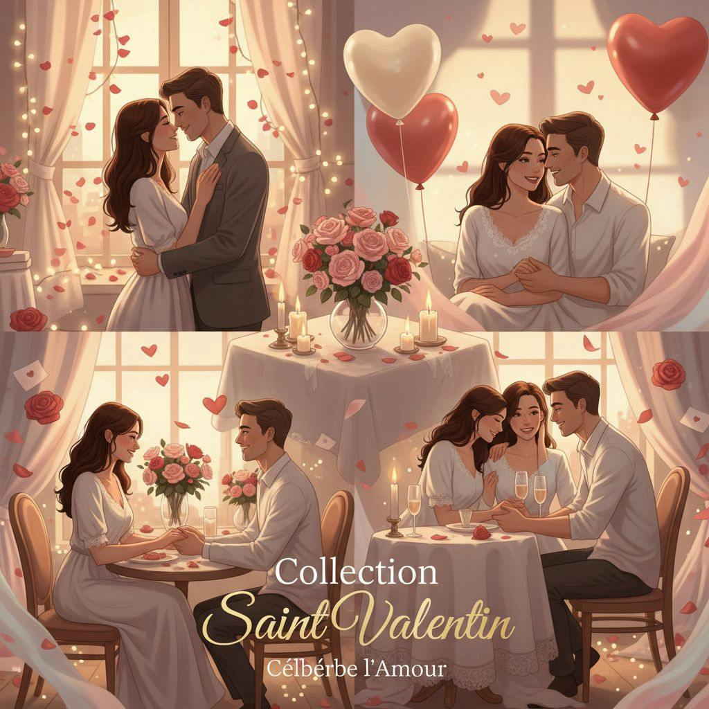 Belle illustration pour collection saint valentin