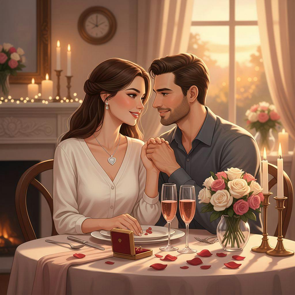 Belle illustration pour collier saint valentin